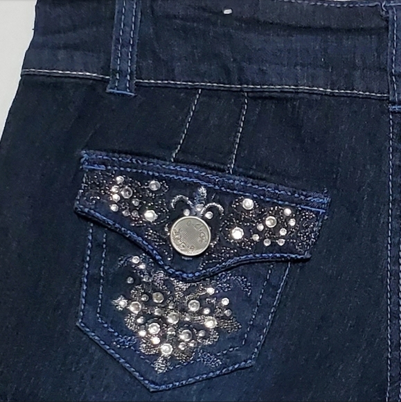 Y2k OSC Blue Demin Jeans Shorts Size 7 - Picture 5 of 6